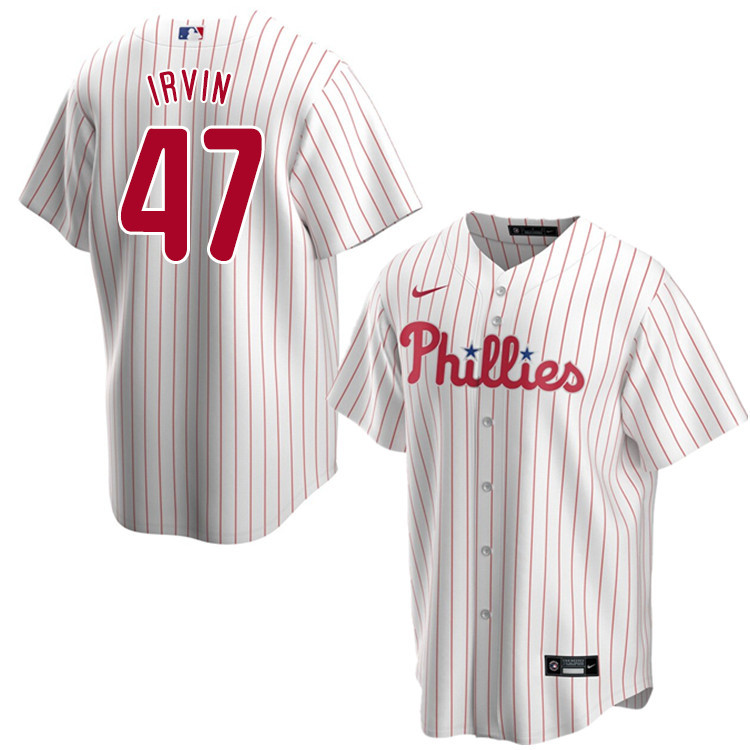 Nike Men #47 Cole Irvin Philadelphia Phillies Baseball Jerseys Sale-White